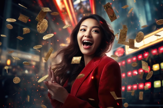 幸运彩票和奖杯